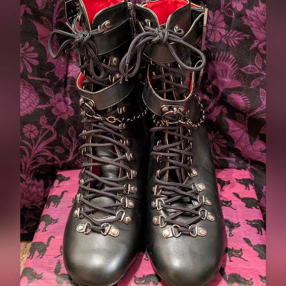 Demonia Vivika Coffin Boots Size 11 - Picture 2 of 10